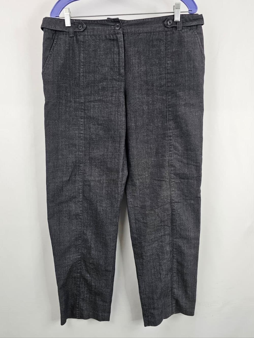 AGB Charcoal Grey Mid Rise Capri Pants, Sz 12